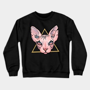 Geo sphynx cat Crewneck Sweatshirt